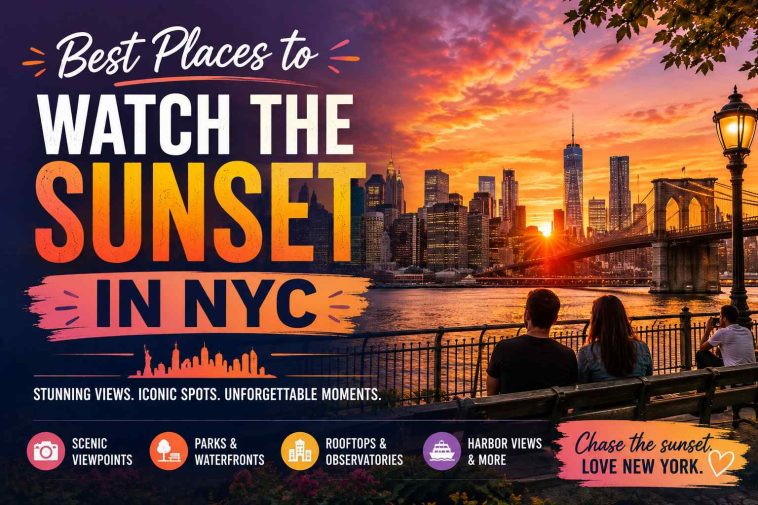 Best Places to Watch the Sunset in NYC: 15 Stunning Spots for Unforgettable Evening Views 1 Sunset in NYC